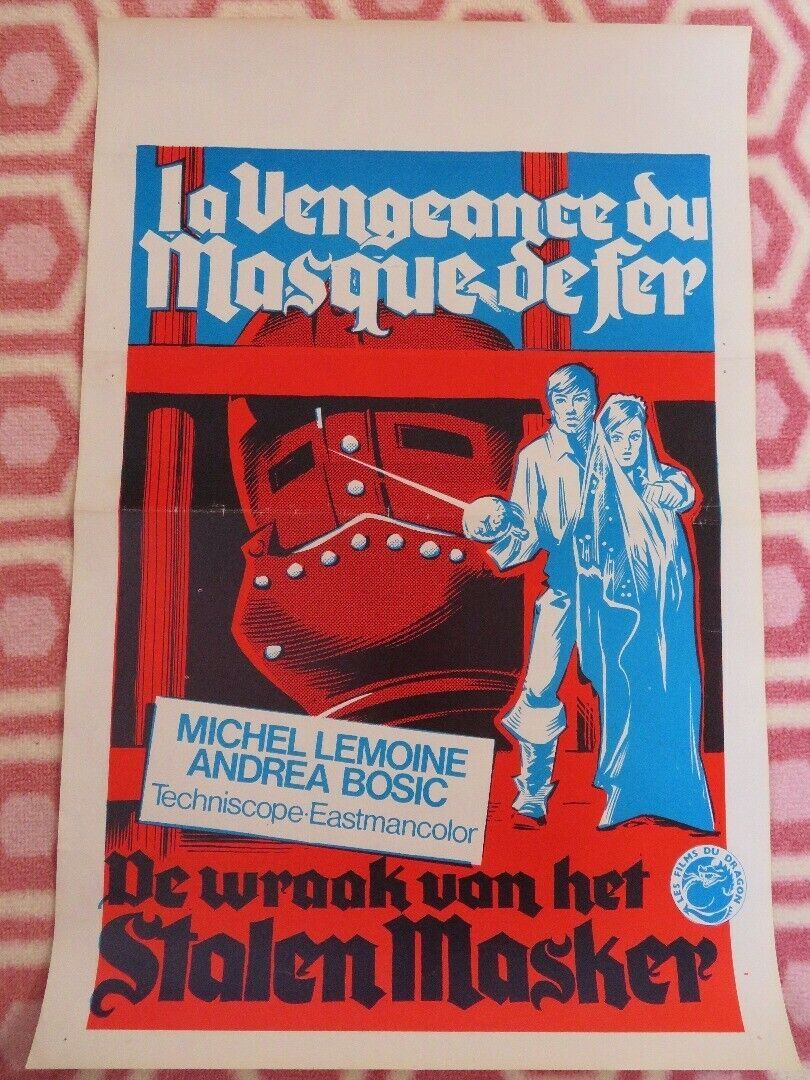 LA VENGEANCE DU MASQUE DE FER BELGIUM (21"x 14") POSTER MICHEL LEMOINE 1961