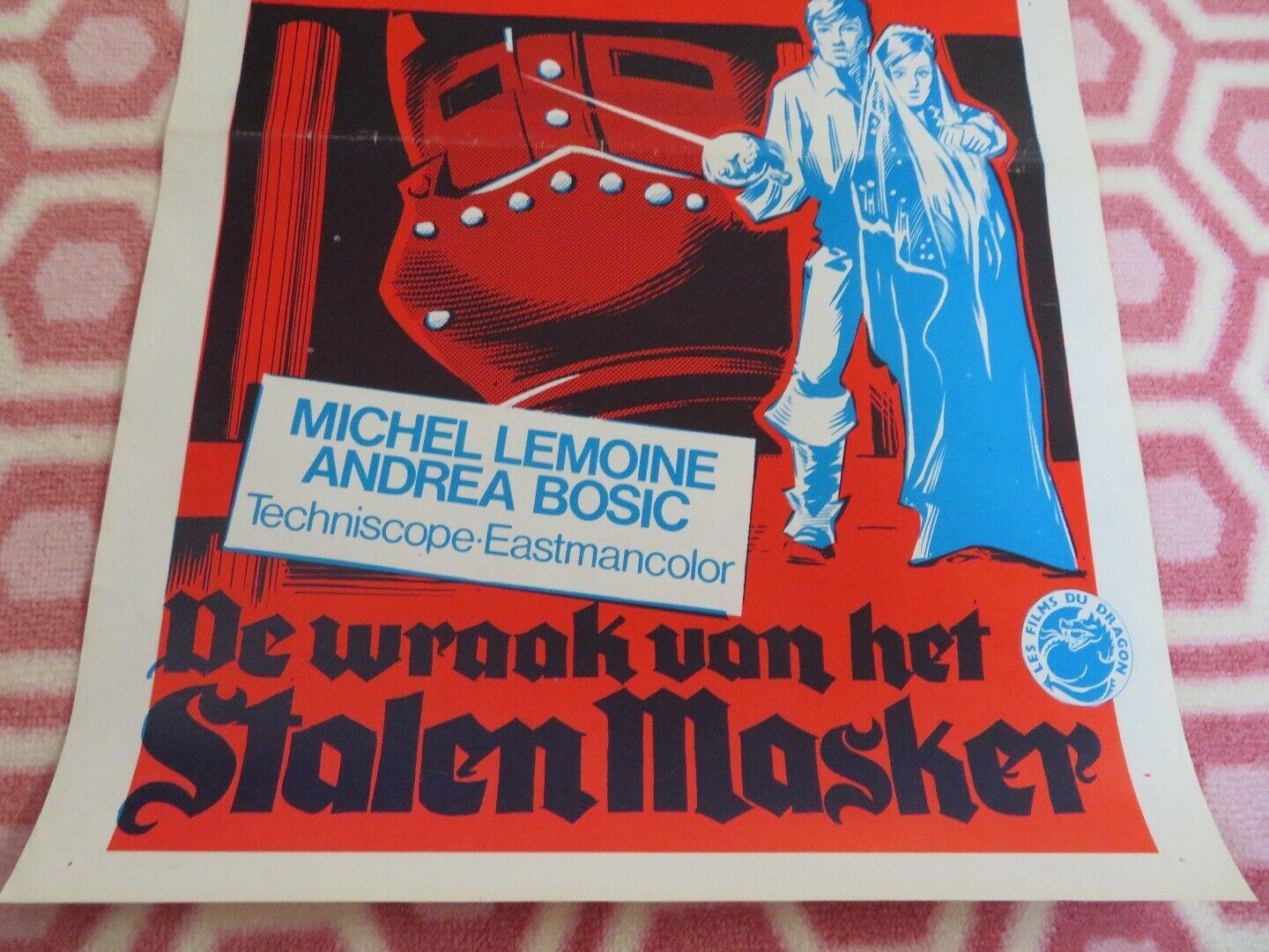 LA VENGEANCE DU MASQUE DE FER BELGIUM (21"x 14") POSTER MICHEL LEMOINE 1961