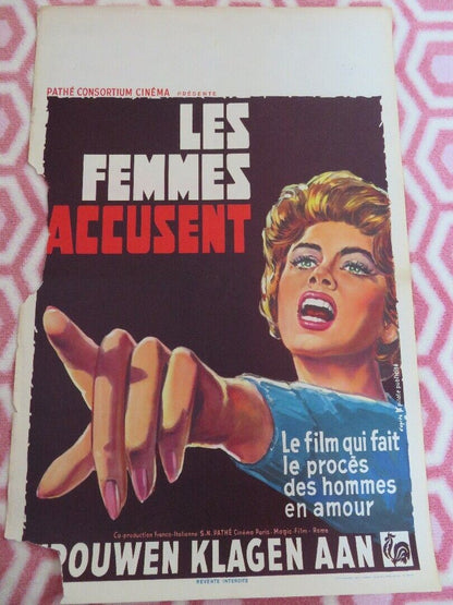 LES FEMMES ACCUSENT LATIN LOVERS BELGIUM (22"x 14.5") POSTER MARIA DI GIUSEPPE