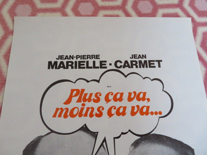 THE MORE IT GOES, THE LESS IT GOES BELGIUM (21.5"x14.5") POSTER JEAN PIERRE 1977