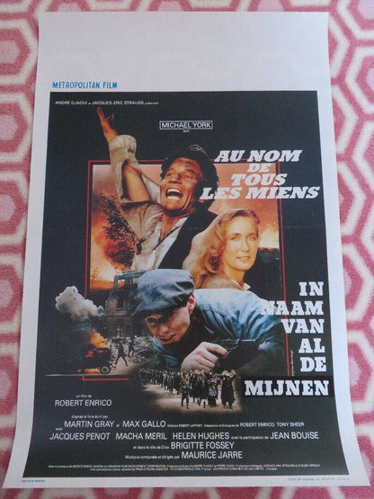 AU NOM DE TOUS LES MIENS / For Those I Loved  BELGIUM (21.5"x14.5") POSTER 1983