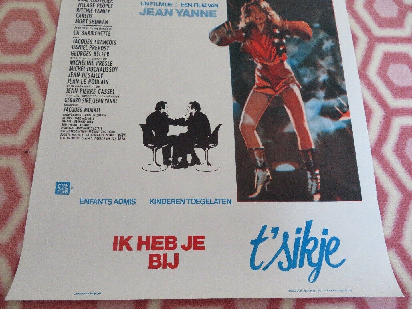 I'VE GOT YOU, YOU'VE GOT ME BY THE CHIN HAIRS BELGIUM (21.5"x14.5") POSTER 1979