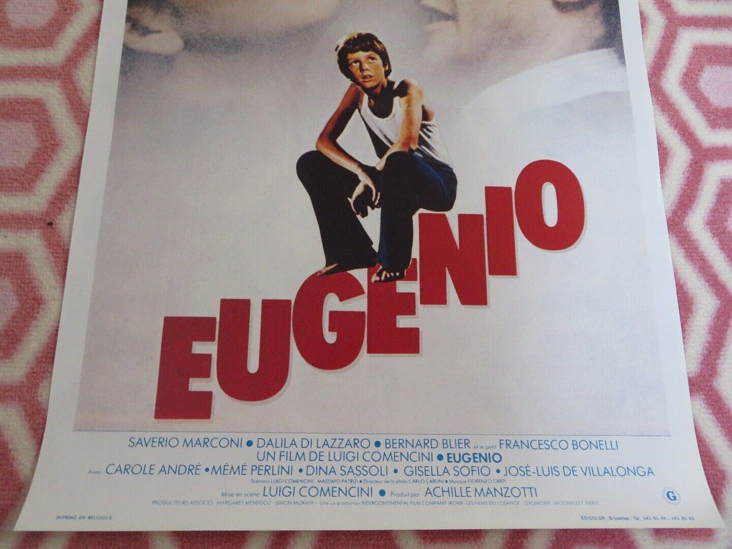 EUGENIO BELGIUM (21.5"x14.5") POSTER SAVERIO MARCONI DALILA DI LAZZARO 1980