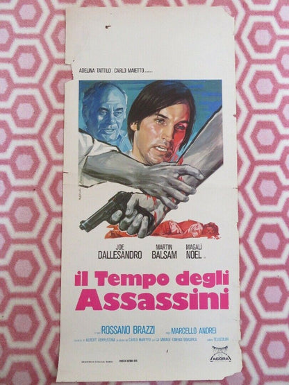 SEASON FOR ASSASINS ITALIAN (28"x13") POSTER JOE DALLESANDRO MARTIN BALSAM 1975