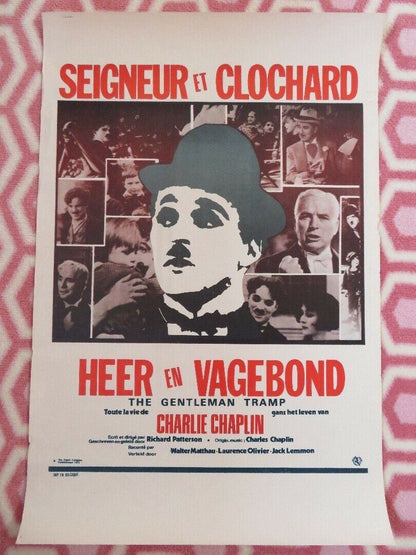 THE GENTLEMAN TRAMP BELGIUM (22"x14.5") POSTER CHARLIE CHAPLIN 1976