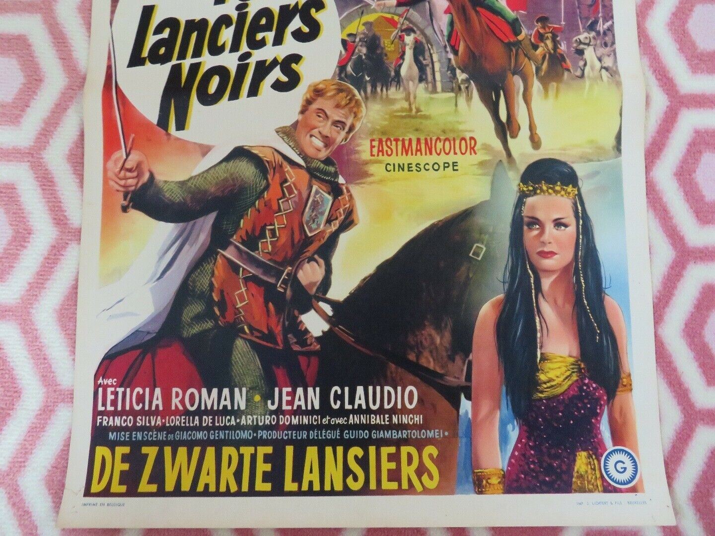 Charge of the Black Lancers BELGIUM (21"x14") POSTER MEL FERRER 1962