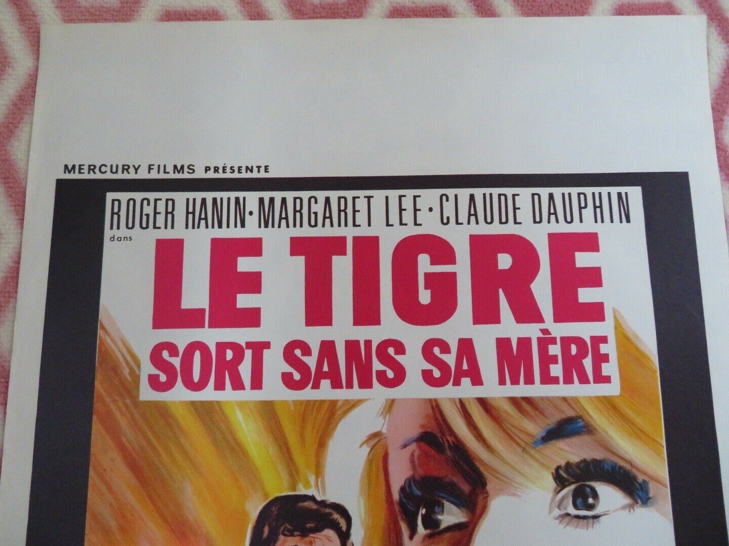 LE TIGRE SORT SANS SA MERE / SPY PIT BELGIUM (22"x14.5") POSTER ROGER HANIN 1967