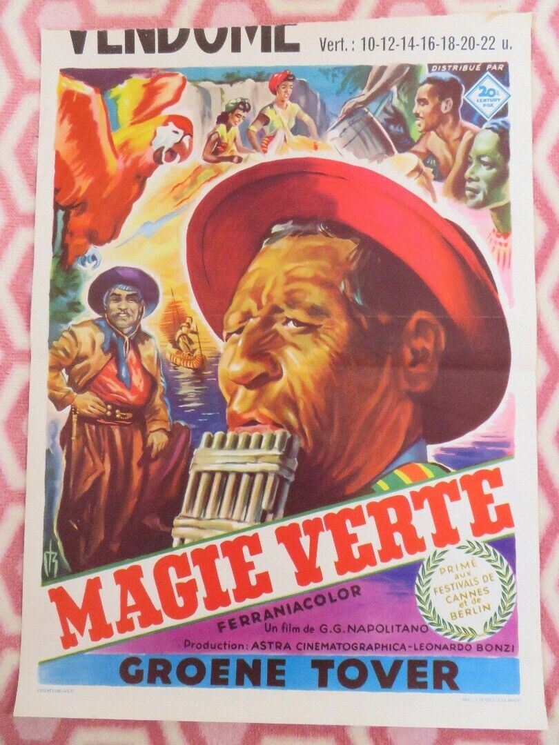 GREEN MAGIC / MAGIE VERTE BELGIUM (19.5"x 14") POSTER CARLOS MONTALBAN 1953