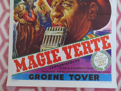 GREEN MAGIC / MAGIE VERTE BELGIUM (19.5"x 14") POSTER CARLOS MONTALBAN 1953