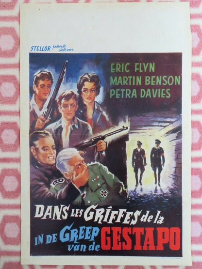 THE SILENT INVASION/ DANS LE GRIFFES DE LA GESTAPO BELGIUM (21.5"x 14") POSTER