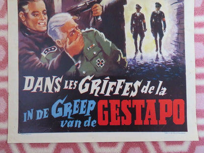 THE SILENT INVASION/ DANS LE GRIFFES DE LA GESTAPO BELGIUM (21.5"x 14") POSTER