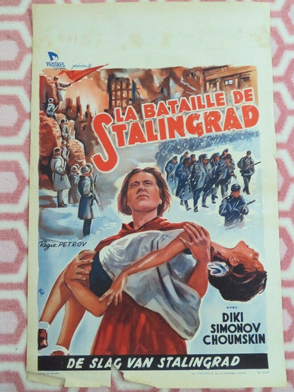 LA BATAILLE DE STALINGRAD BELGIUM (22"x 14") POSTER DIKI SIMONOV CHOUMSKIN