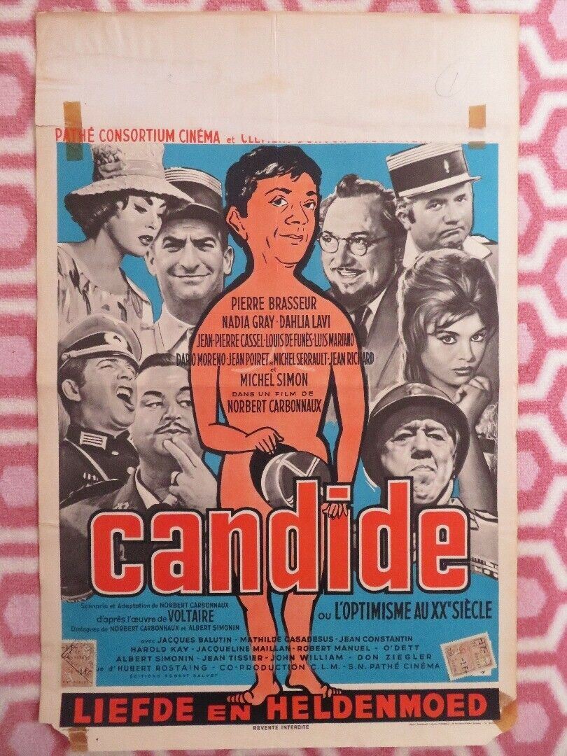 CANDIDE BELGIUM (22"x 14.5") POSTER PIERRE BRASSEUR NADIA GRAY