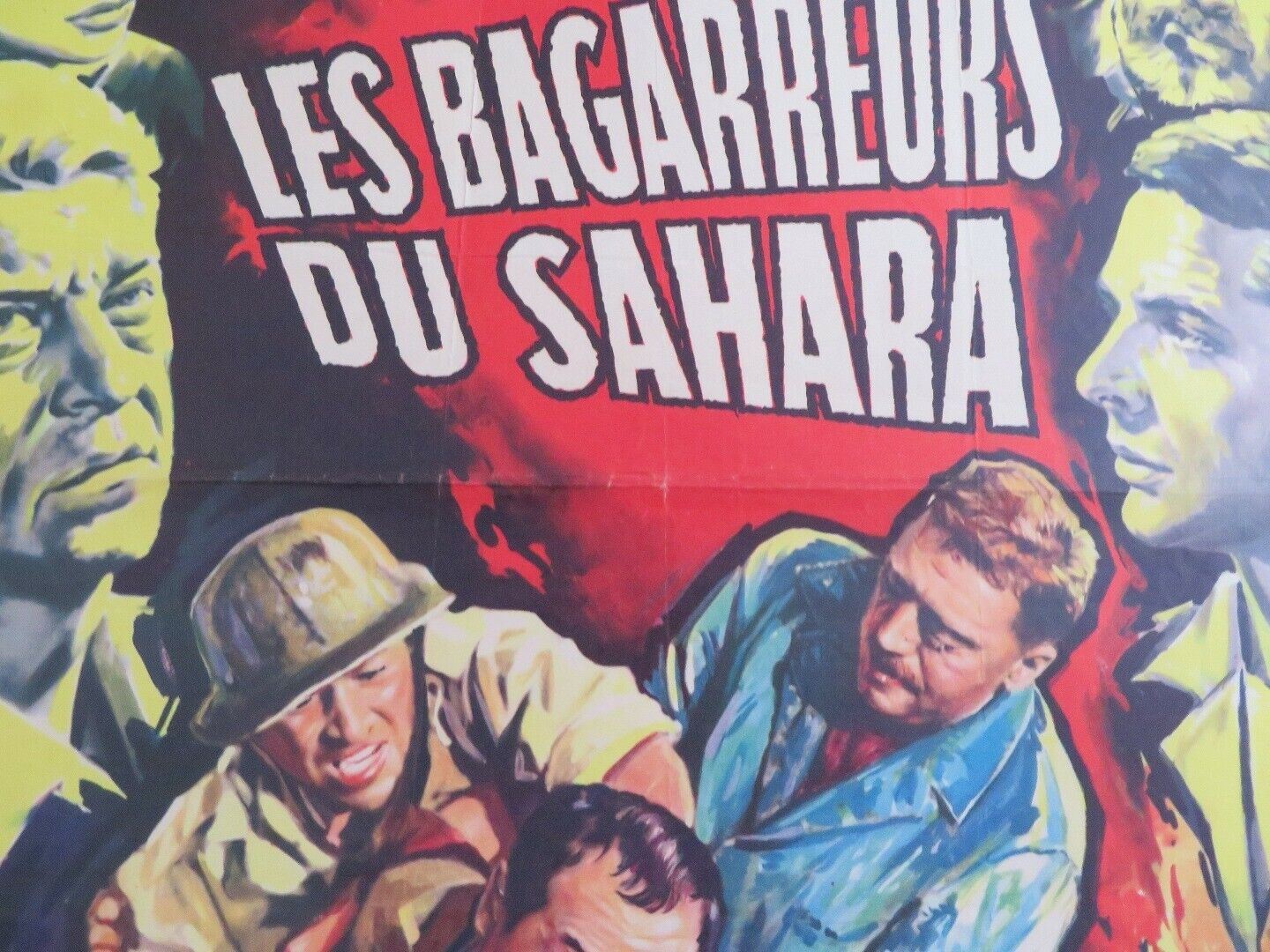 LA SAHARA BRULE/ LES BAGARREURS DU SARARA BELGIUM (22"x 14.5") POSTER 1961