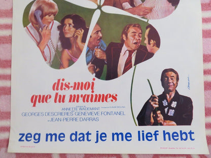 TELL ME YOU LOVE ME/ DIS-MOI QUE LU M'AINES BELGIUM (21.5"x 14.5") POSTER 1974