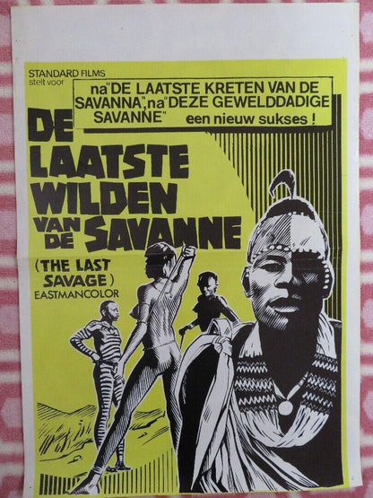 THE LAST SAVAGE/ DE LAATSTE WILDEN VAN DE SAVANNE BELGIUM (20"x 14") POSTER 1978