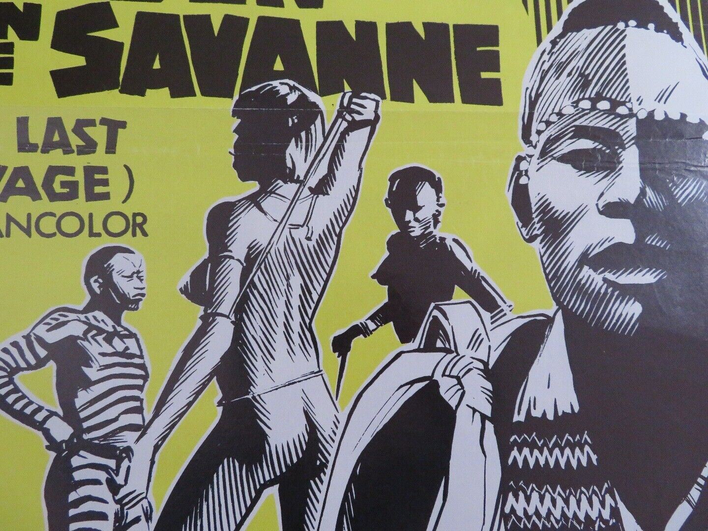 THE LAST SAVAGE/ DE LAATSTE WILDEN VAN DE SAVANNE BELGIUM (20"x 14") POSTER 1978