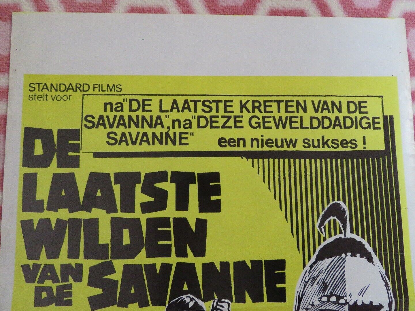 THE LAST SAVAGE/ DE LAATSTE WILDEN VAN DE SAVANNE BELGIUM (20"x 14") POSTER 1978