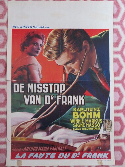 DE MISSTAP VAN DR FRANK/ SON OF ST.MORITZ BELGIUM (21.5"x 14") POSTER 1954