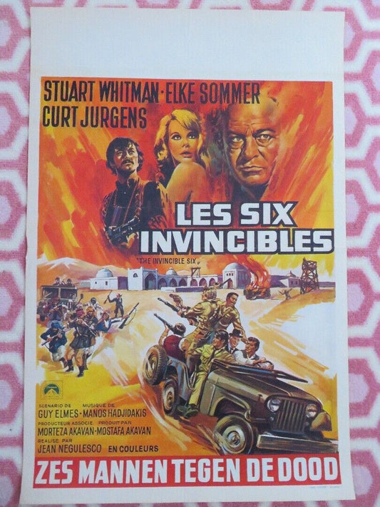 THE INVINCIBLE SIX / LES SIX INVINCIBLES  BELGIUM (21"x 14") POSTER 1970