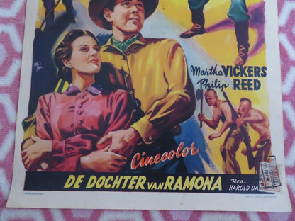 DAUGHTER OF THE WEST/ LA FILLE DE RAMONA BELGIUM POSTER MARTHA VICKERS 1949