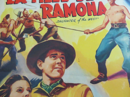 DAUGHTER OF THE WEST/ LA FILLE DE RAMONA BELGIUM POSTER MARTHA VICKERS 1949