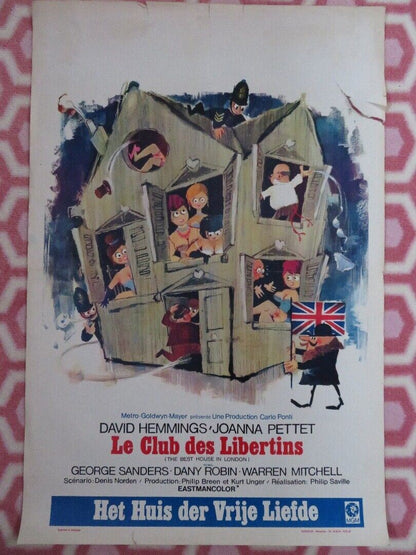 THE BEST HOUSE IN LONDON / LE CLUB DES LIBERTINS BELGIUM (23"x 15") POSTER 1969