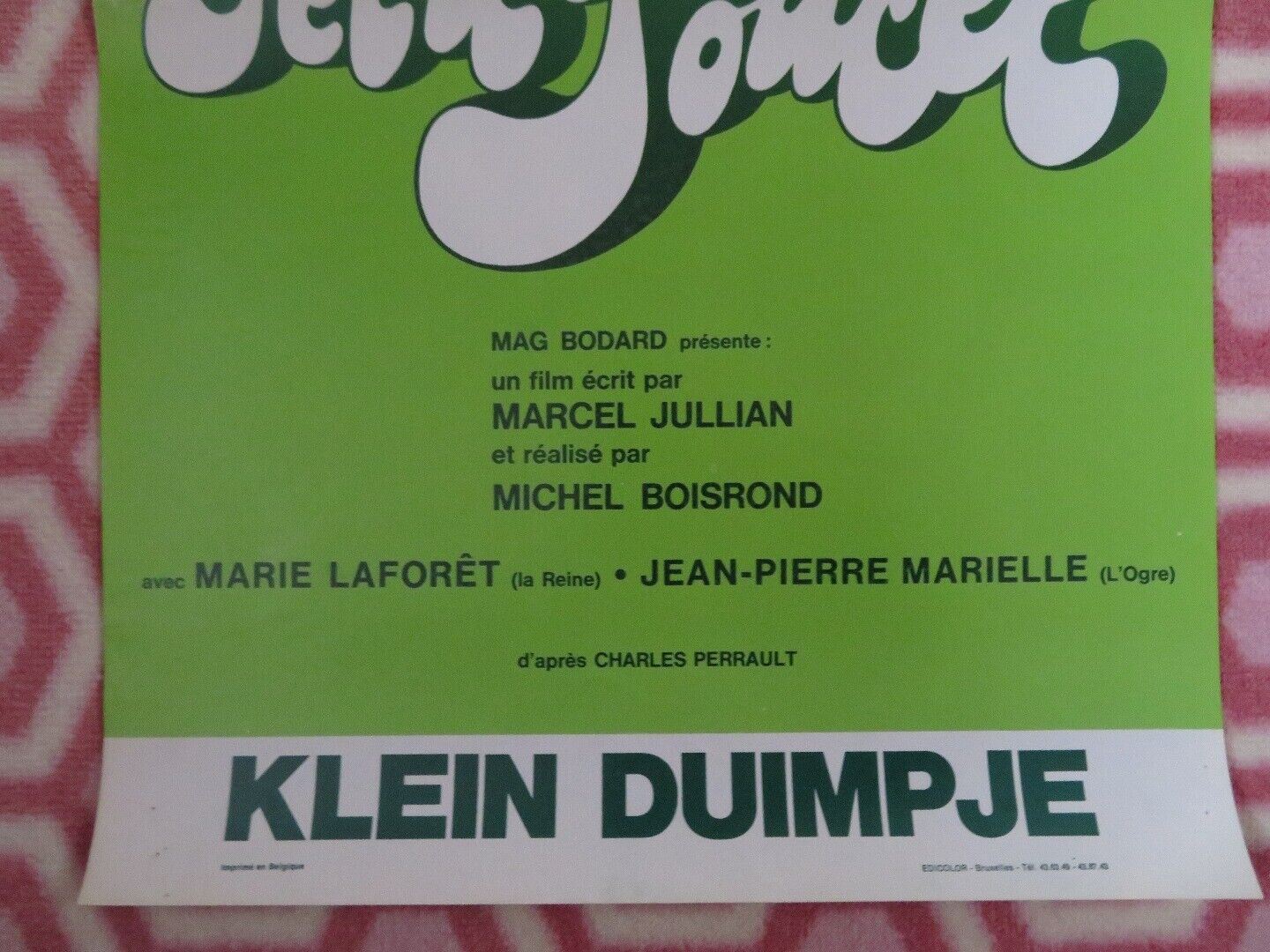 LE PETIT POUCET/ TOM THUMB BELGIUM (21.5"x 13) POSTER MICHEL BOISROND 1972