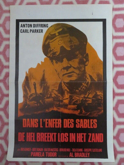 KILL ROMMEL/ DANS L'ENFER DES SABLES BELGIUM (21"x 14") POSTER ANTON DIFFRING