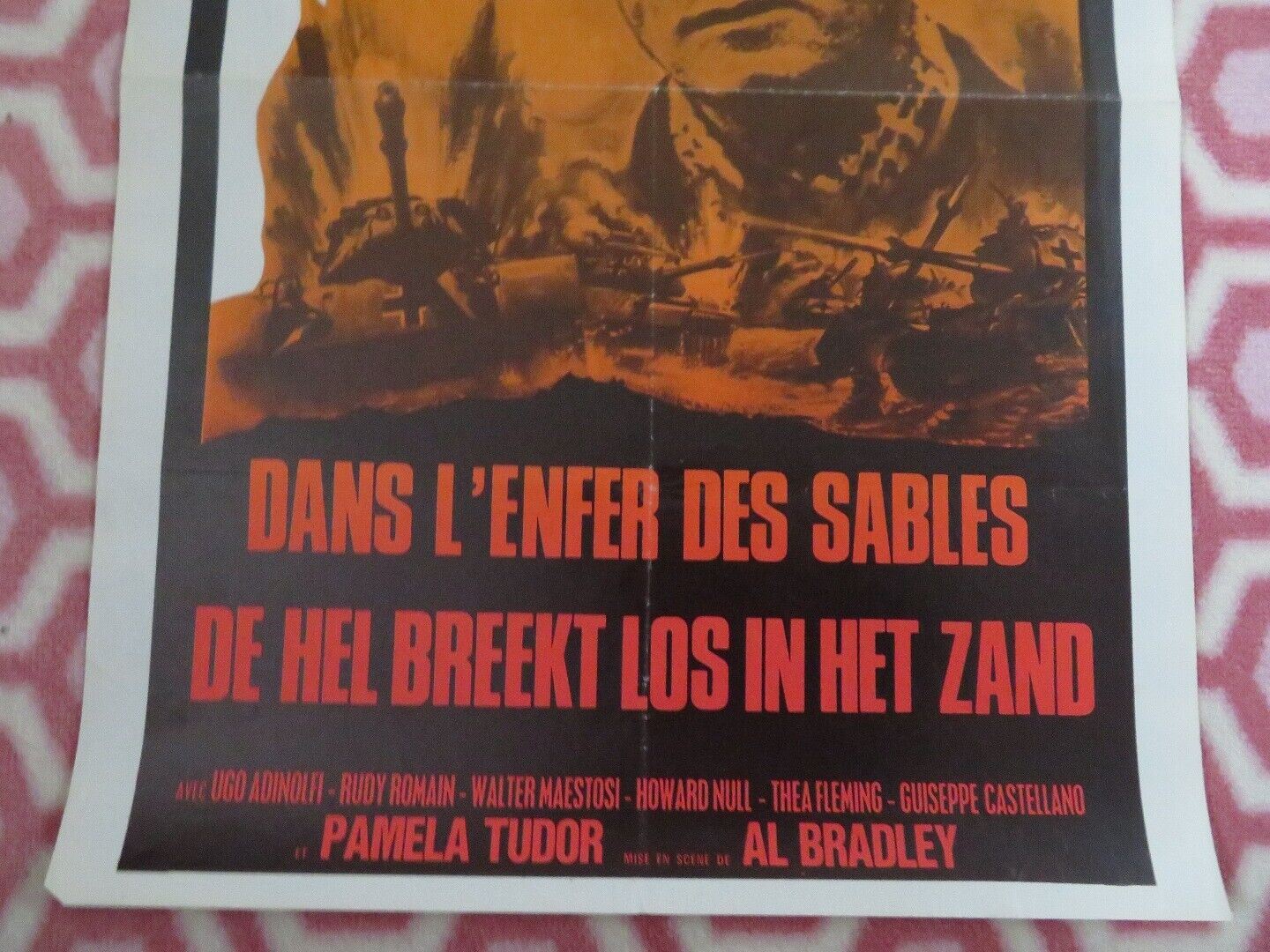 KILL ROMMEL/ DANS L'ENFER DES SABLES BELGIUM (21"x 14") POSTER ANTON DIFFRING