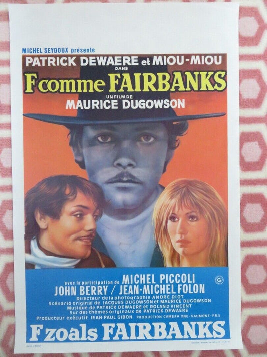 F COMME FAIRBANKS BELGIUM (21.5"x 14.5") POSTER PATRICK DEWAERE  MIOU MIOU