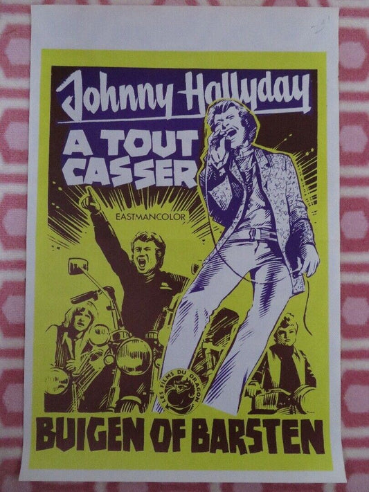 THE GREAT CHASE/ A TOUT CASSER BELGIUM (21"x 14") POSTER JOHNNY HALLYDAY 1968