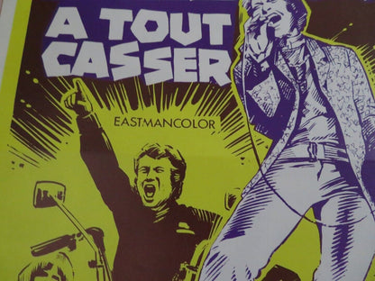 THE GREAT CHASE/ A TOUT CASSER BELGIUM (21"x 14") POSTER JOHNNY HALLYDAY 1968