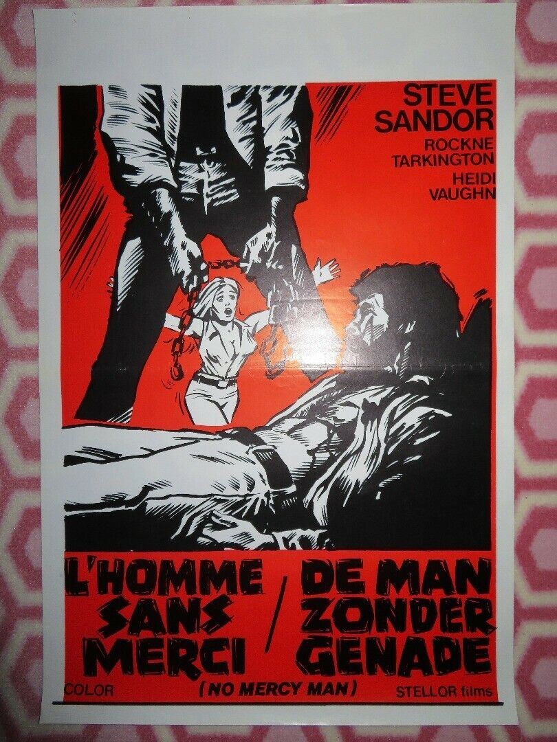 NO MERCY MAN/ L'HOMME SANS MERCI BELGIUM (21"x 14") POSTER STEVE SANDOR 1973