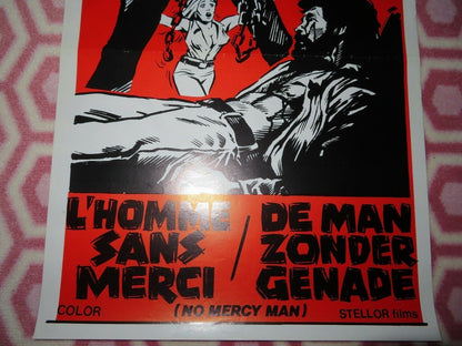 NO MERCY MAN/ L'HOMME SANS MERCI BELGIUM (21"x 14") POSTER STEVE SANDOR 1973