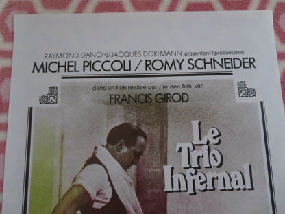 LE TRIO INFERNAL  BELGIUM (21.5"x 14.5") POSTER MICHEL PICCOLI ROMY SCHNEIDER