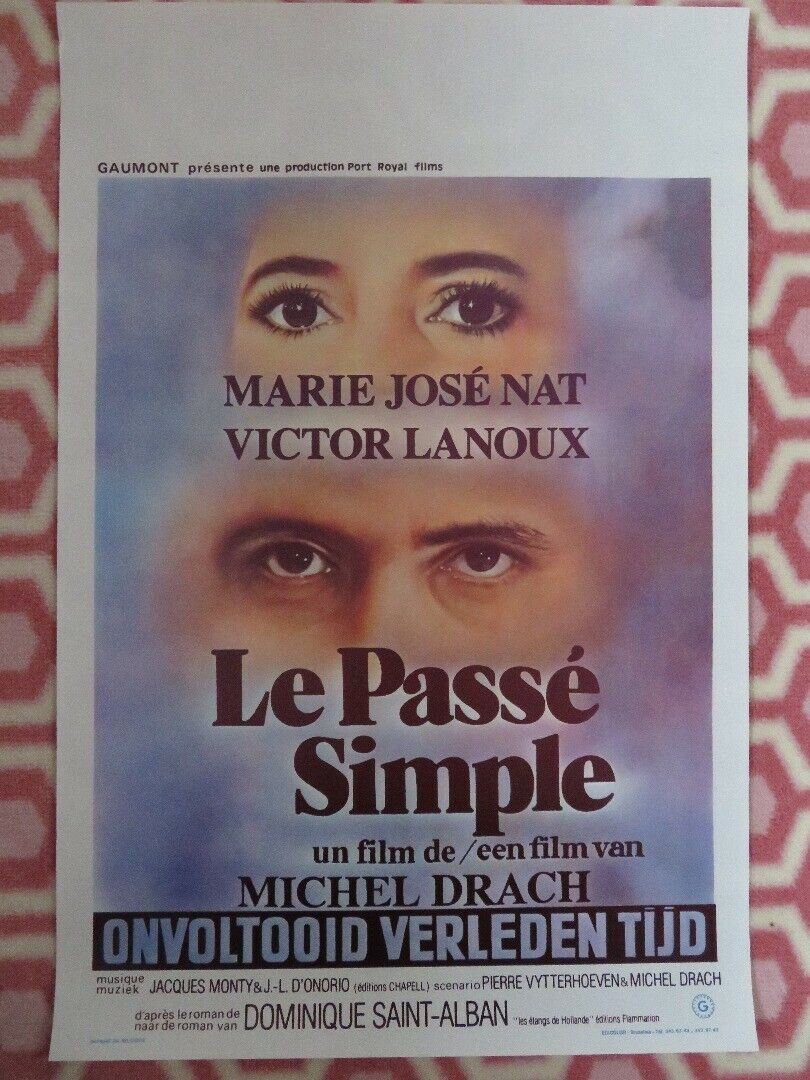 LE PASSE SIMPLE / REPLAY BELGIUM (21.5"x 14.5") POSTER MARIE JOSE NAT 1977