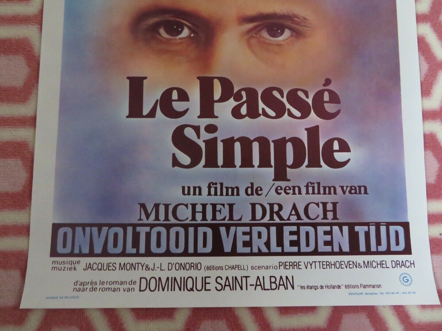 LE PASSE SIMPLE / REPLAY BELGIUM (21.5"x 14.5") POSTER MARIE JOSE NAT 1977