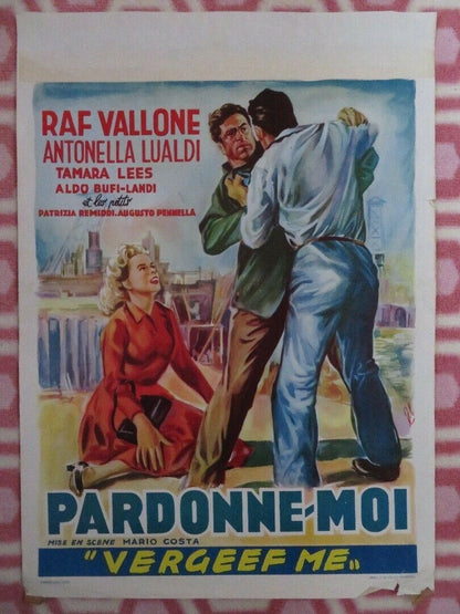 PERDONAMI! BELGIUM (20"x 14") POSTER RAF VALLONE ANTONELLA LUALDI 1953