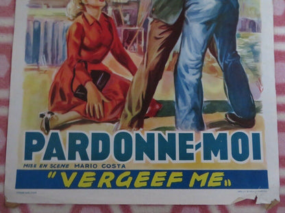 PERDONAMI! BELGIUM (20"x 14") POSTER RAF VALLONE ANTONELLA LUALDI 1953