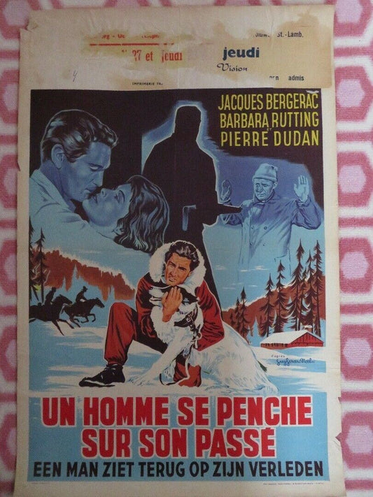 UN HOMME SE PENCHE SUR SON PASSE BELGIUM (22"x 14.5") POSTER JACQUES BERGERAC