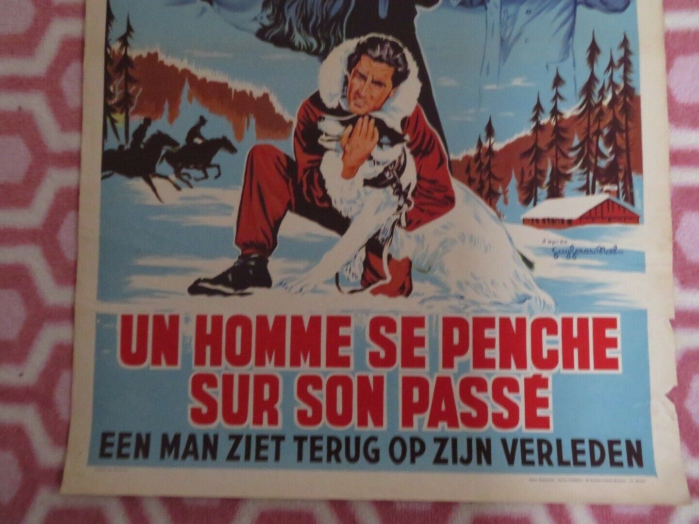 UN HOMME SE PENCHE SUR SON PASSE BELGIUM (22"x 14.5") POSTER JACQUES BERGERAC