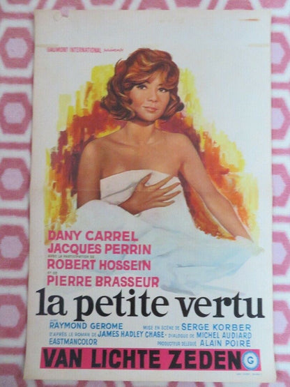 LA PETITE VERTU/ A Little Virtuous BELGIUM (21"x 14") POSTER DANY CARREL 1968