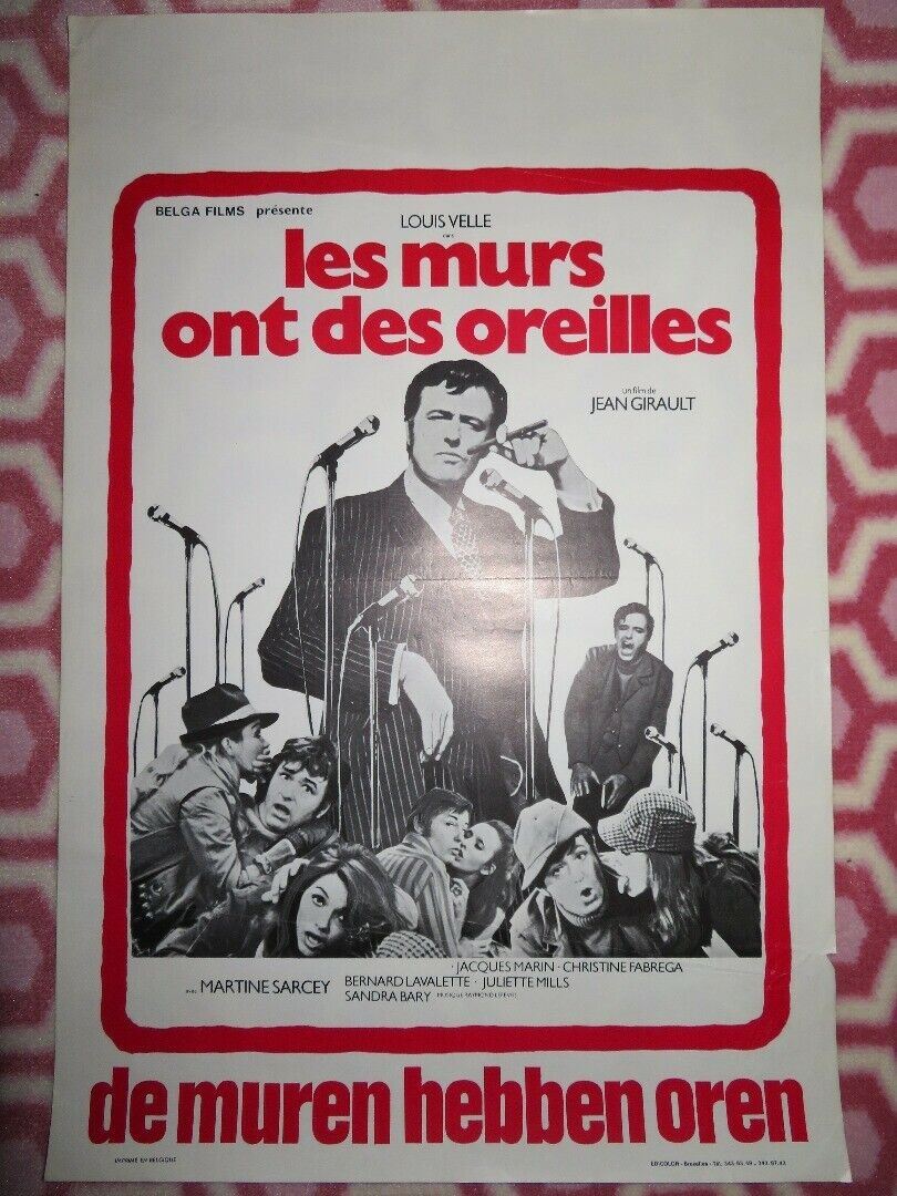 LES MURS ONT DES OREILLES BELGIUM (21.5"x 14.5") POSTER LOUIS VELLE 1974