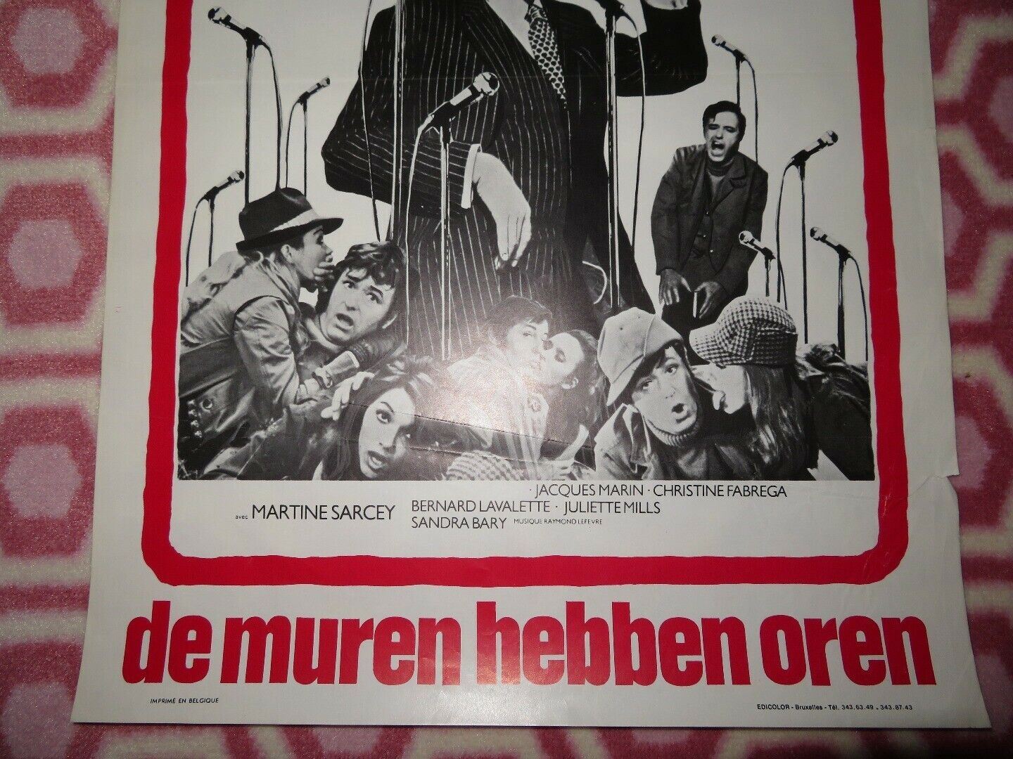 LES MURS ONT DES OREILLES BELGIUM (21.5"x 14.5") POSTER LOUIS VELLE 1974