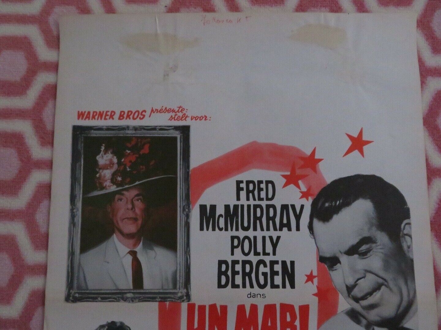 UN MARI A TOUT FAIRE/ KISSES FOR MY PRESIDENT BELGIUM (21.5"x 14") POSTER 1964