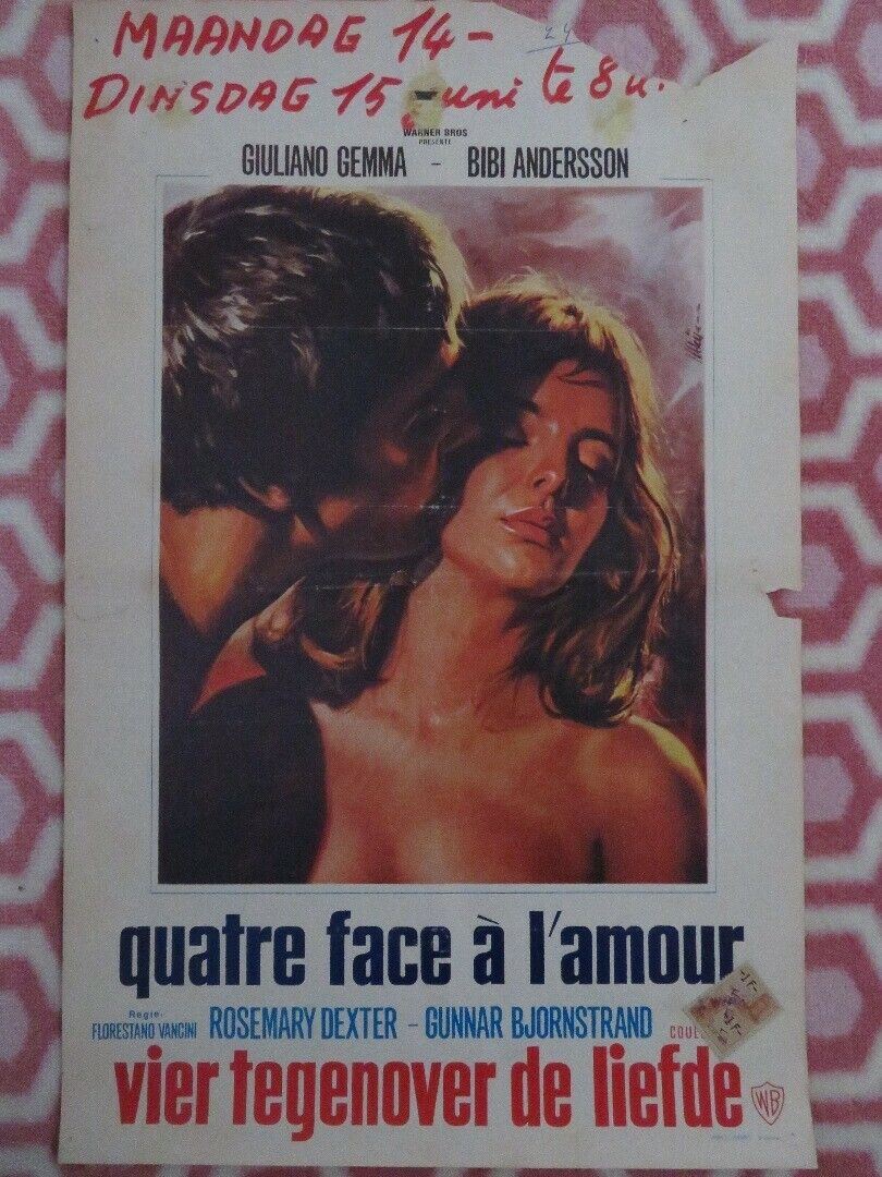 QUATRE FACE A L'AMOUR/ Blow Hot, Blow Cold BELGIUM (21"x 13.5") POSTER 1969