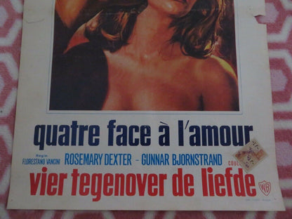 QUATRE FACE A L'AMOUR/ Blow Hot, Blow Cold BELGIUM (21"x 13.5") POSTER 1969