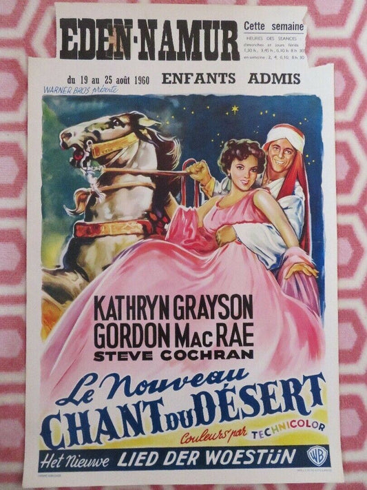 THE DESERT SONG/ CHANT DU DESERT BELGIUM (21.5"x 14") POSTER KATHRYN GRAYSON