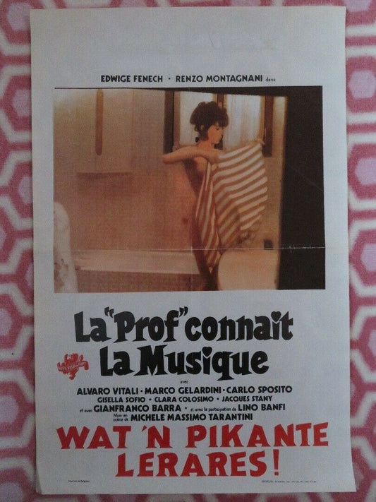 LA 'PROF' CONNAIT LA MUSIQUE BELGIUM (21.5"x 14") POSTER EDWIGE FENECH  1978